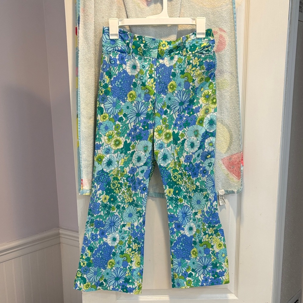 Zinc Floral Blue and Green Pants